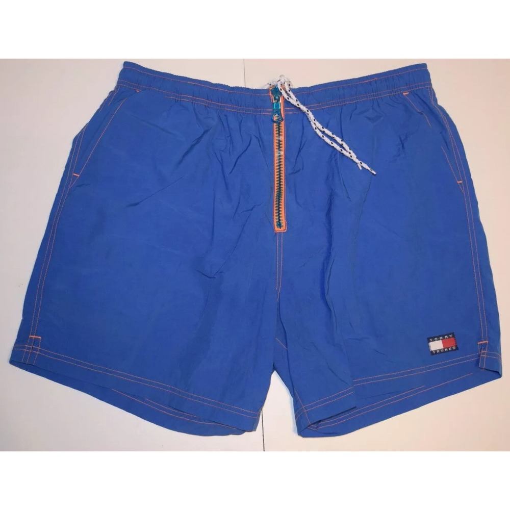 VINTAGE Tommy Hilfiger‎ Swim Trunks Adult Blue Size XL Shorts 1990s